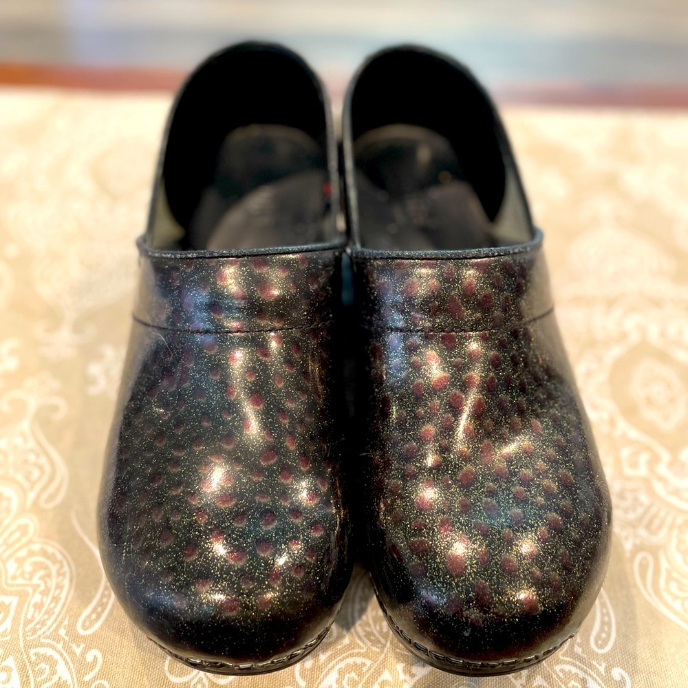 Sanita Sparkle Clogs 40 Purple/Silver